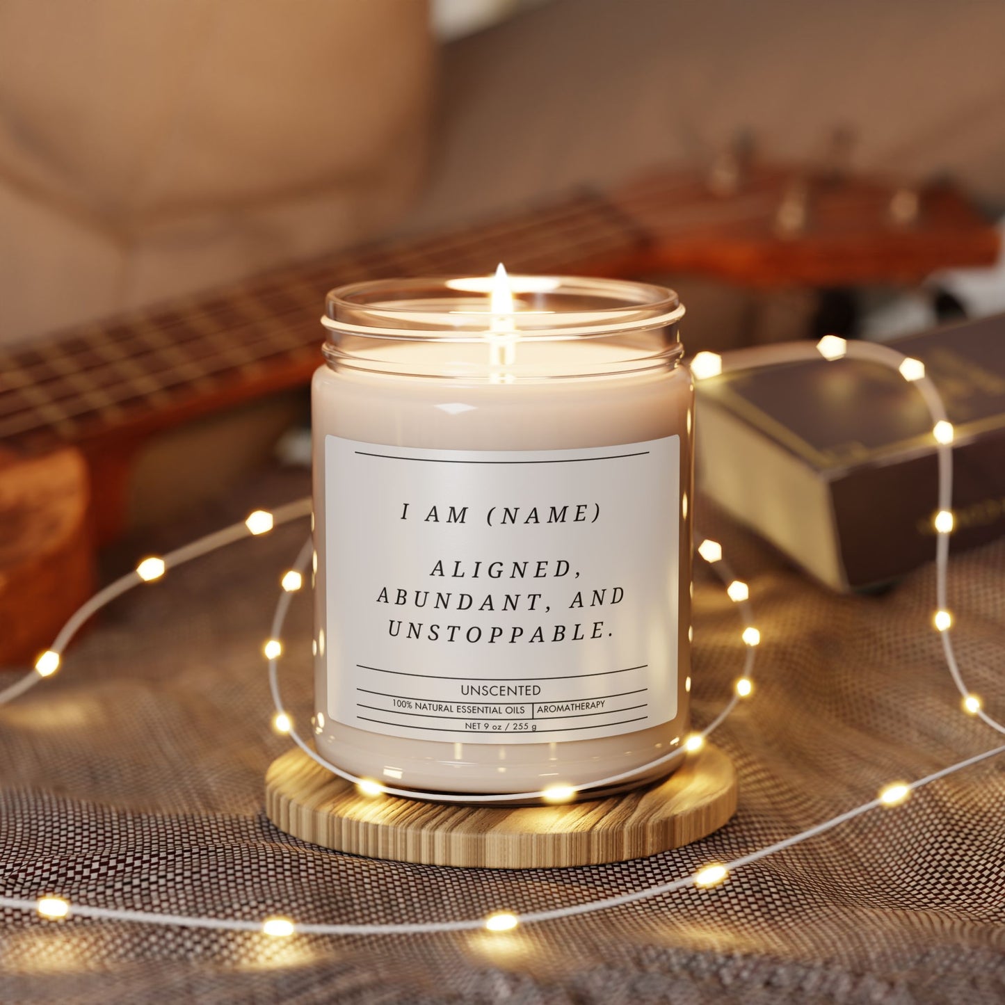 Custom Soy Candle | Personalized Manifestation Candle | Spiritual Home Decor Gift
