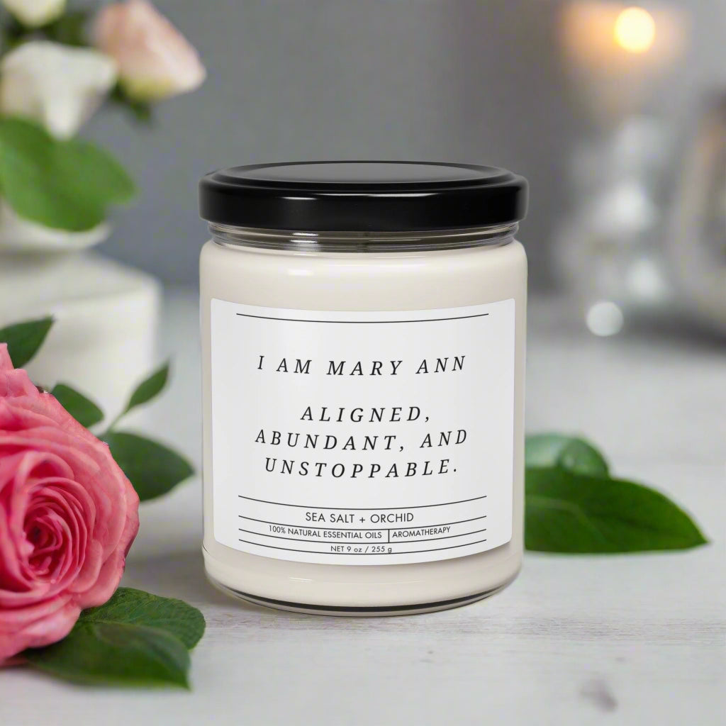 Custom Soy Candle | Personalized Manifestation Candle | Spiritual Home Decor Gift