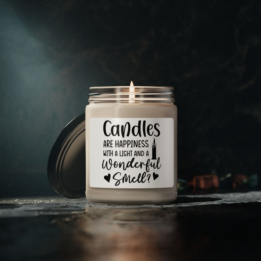 Candles Are Happiness | Soy Candle | Inspirational Aromatherapy Spiritual Gift