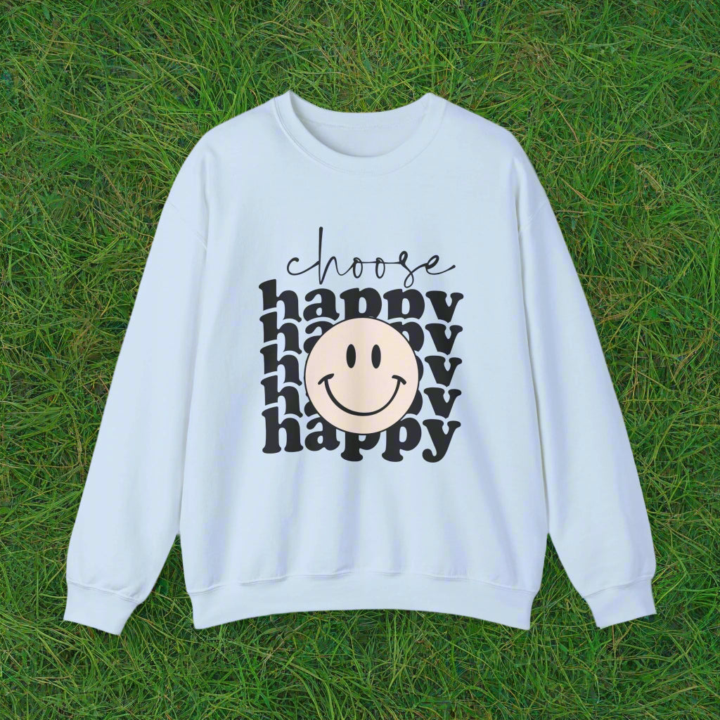 Positive Sweatshirt | Choose Happy Affirmation Pullover | Spiritual Manifestation Clothing