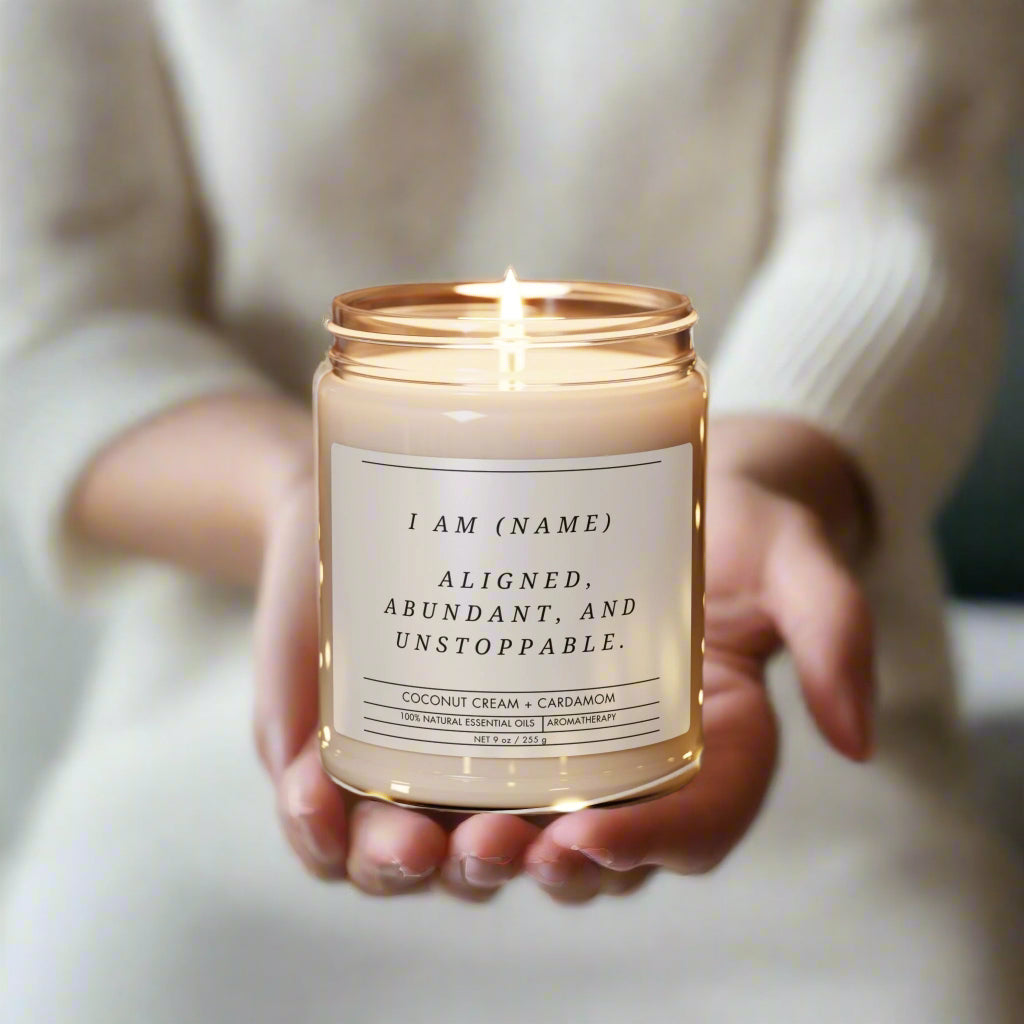Custom Soy Candle | Personalized Manifestation Candle | Spiritual Home Decor Gift