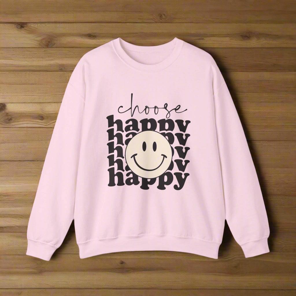 Positive Sweatshirt | Choose Happy Affirmation Pullover | Spiritual Manifestation Clothing