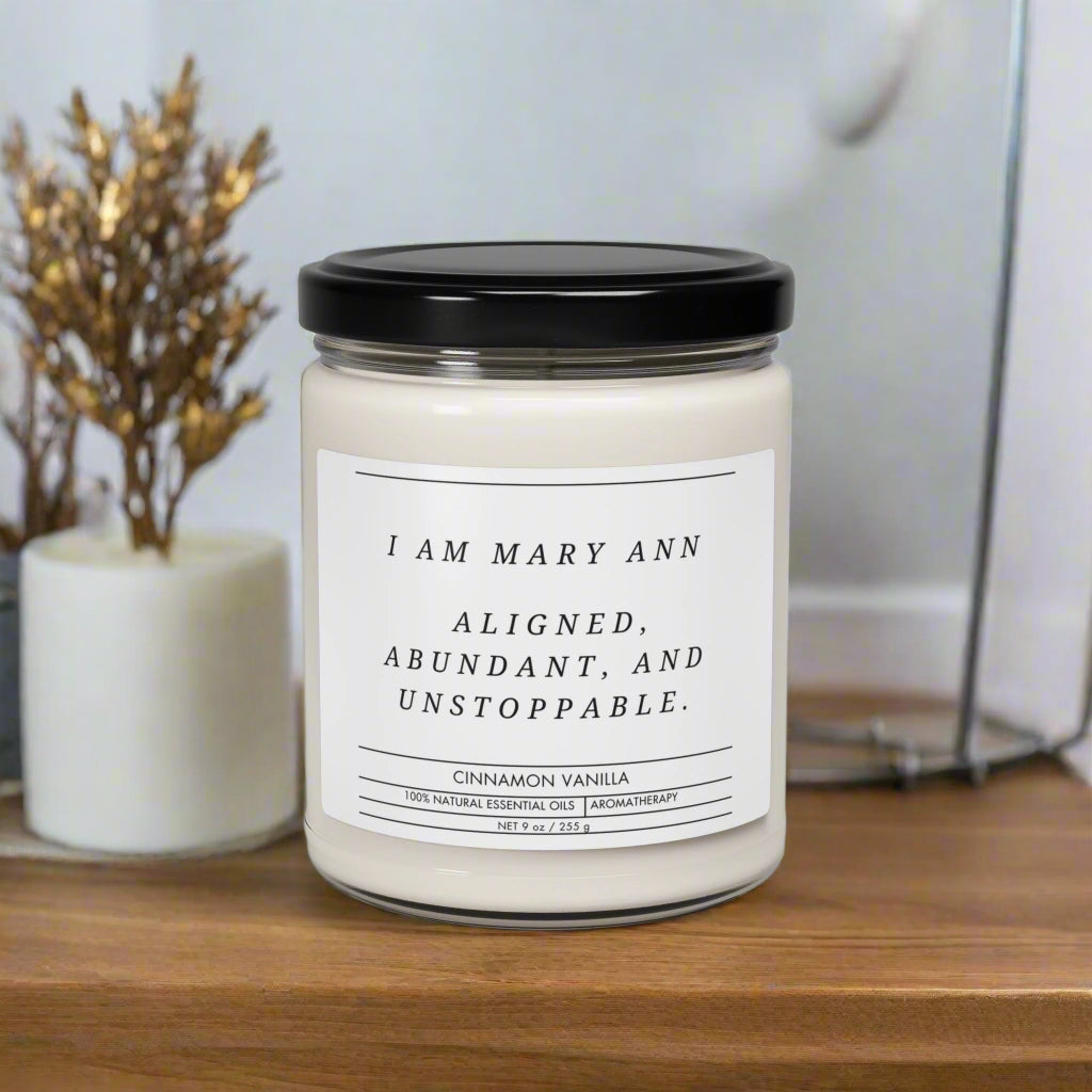 Custom Soy Candle | Personalized Manifestation Candle | Spiritual Home Decor Gift