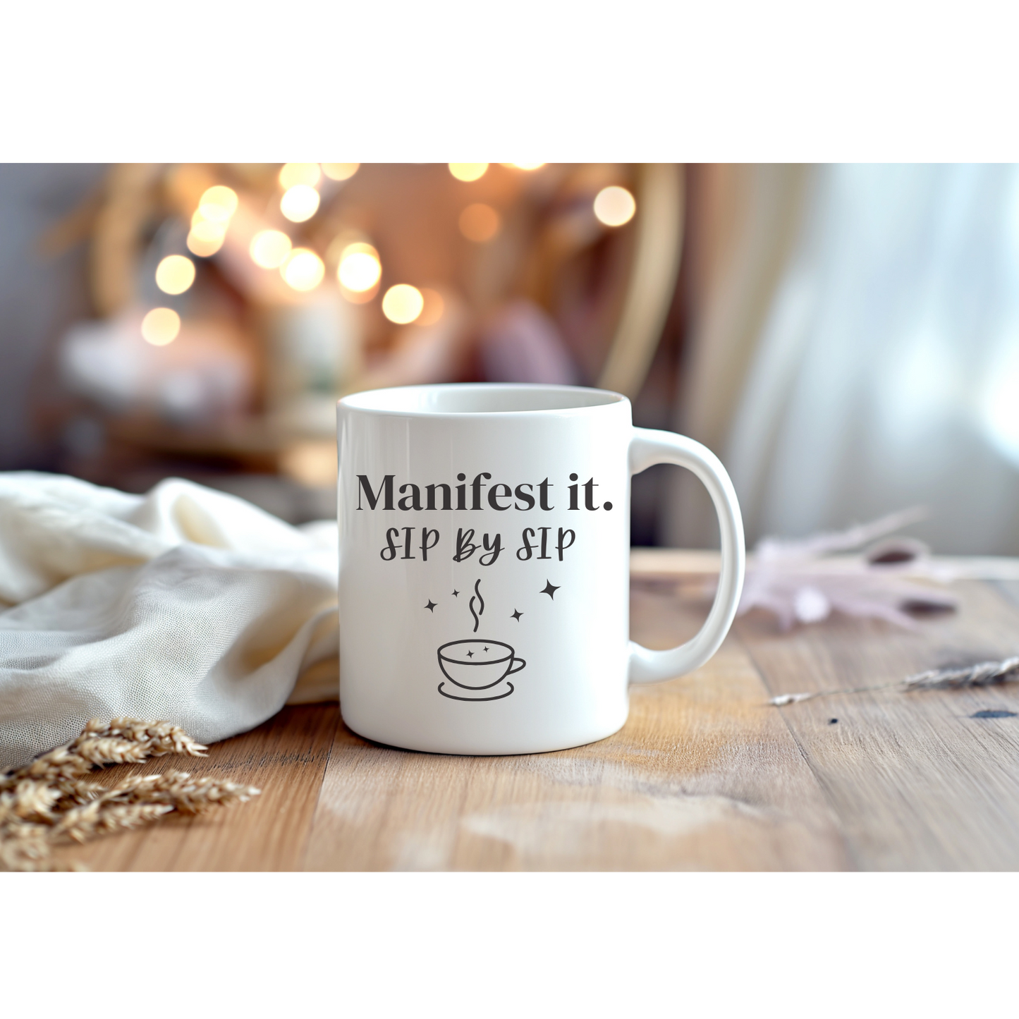 Manifestation Mug | Sip by Sip Coffee Cup | Law of Attraction Spiritual Gift