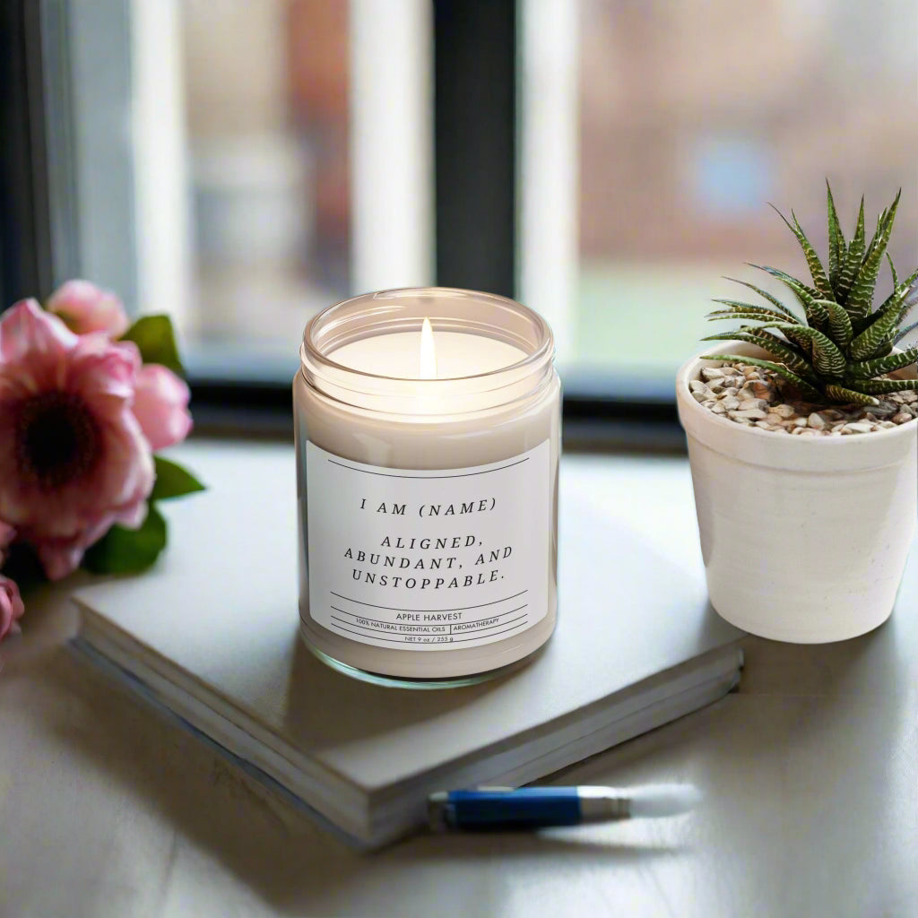 Custom Soy Candle | Personalized Manifestation Candle | Spiritual Home Decor Gift