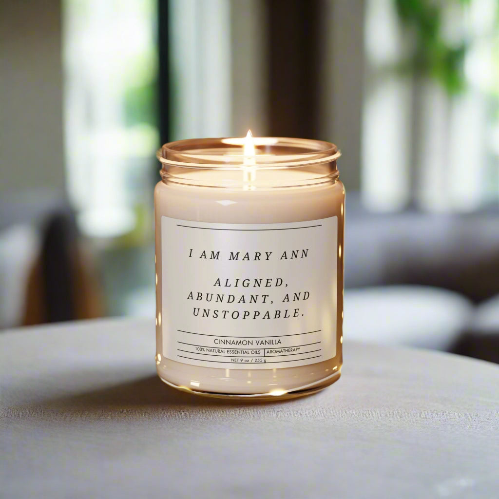 Custom Soy Candle | Personalized Manifestation Candle | Spiritual Home Decor Gift