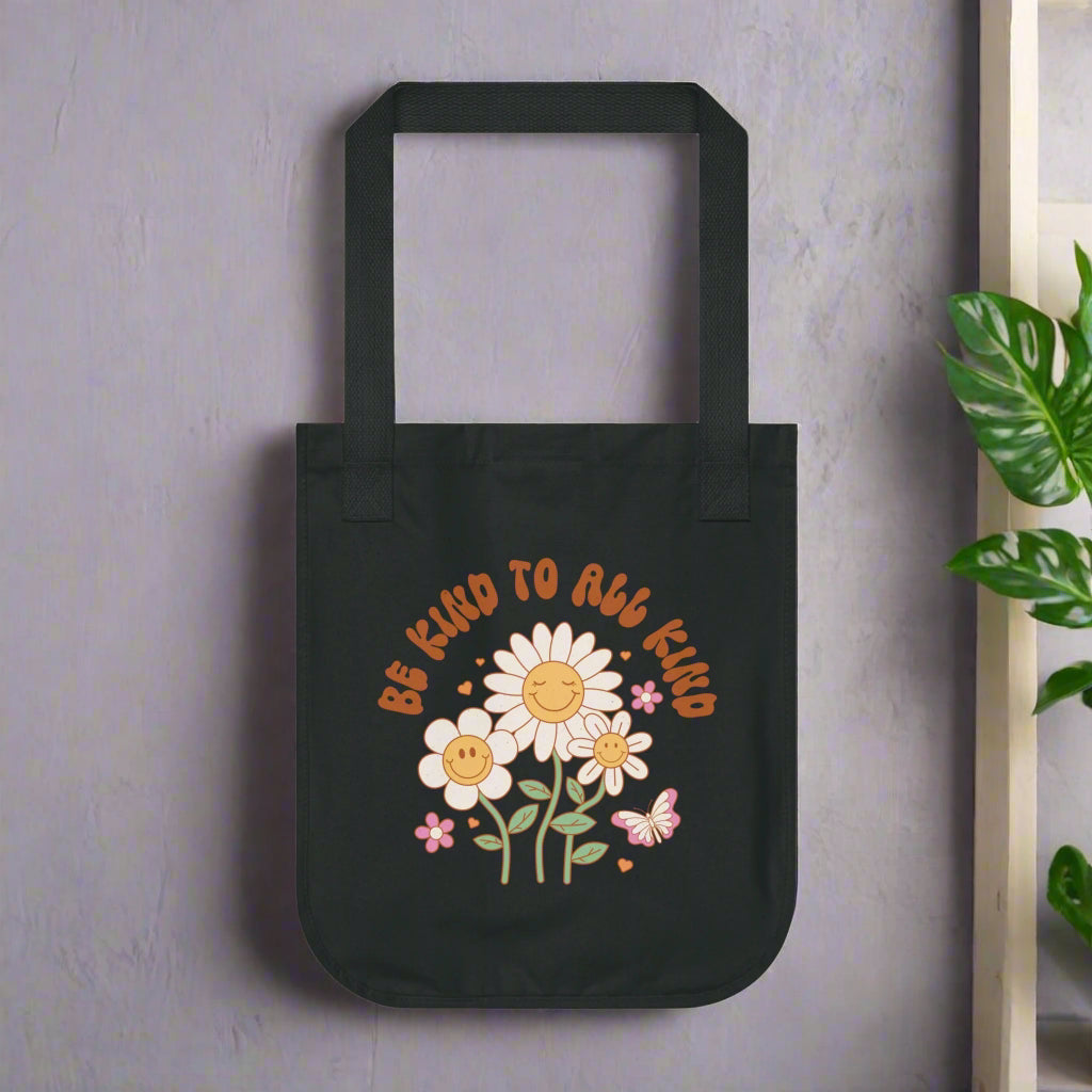 Be Kind Tote Bag | Organic Cotton Eco-Friendly Shopper | Spiritual Boho Bag