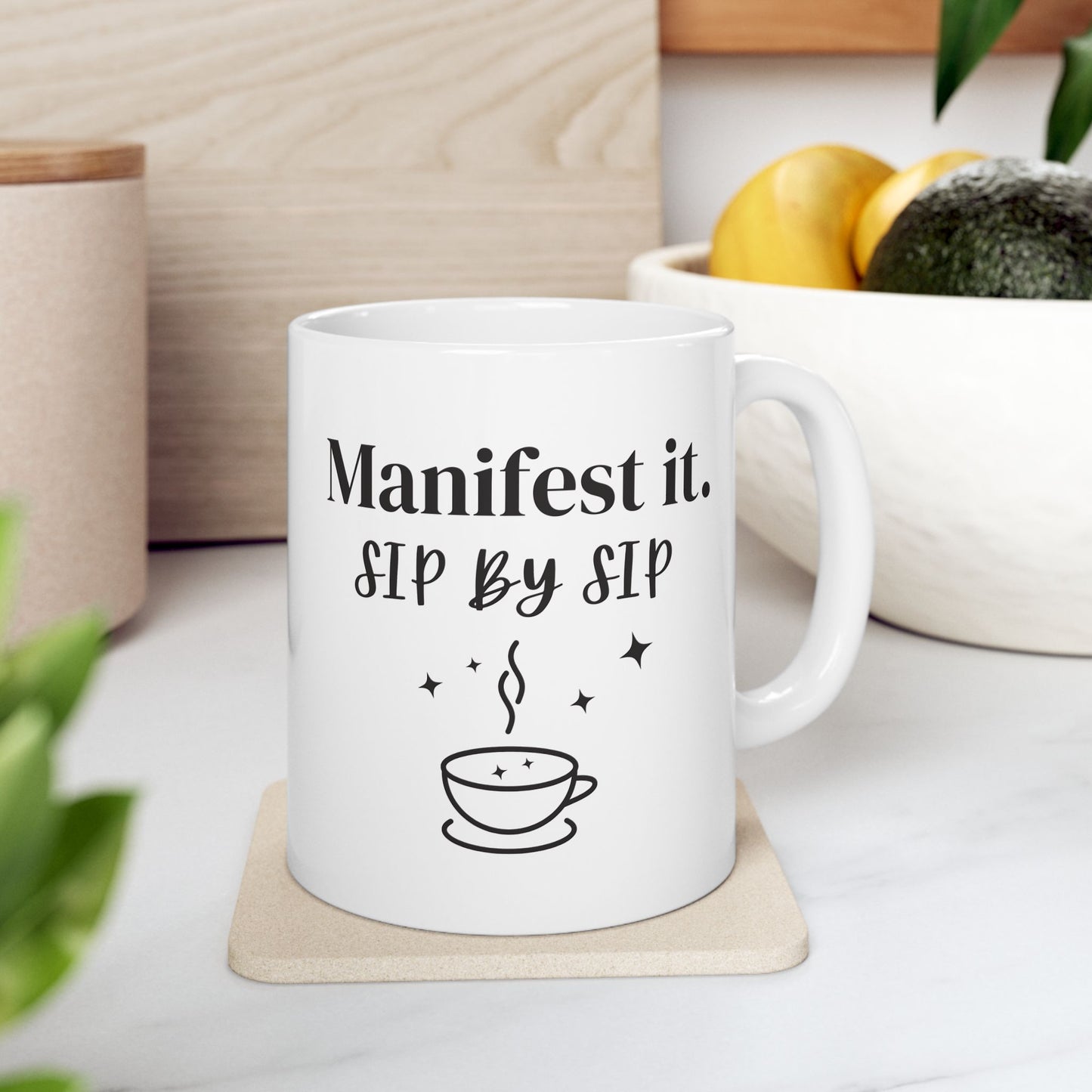 Manifestation Mug | Sip by Sip Coffee Cup | Law of Attraction Spiritual Gift