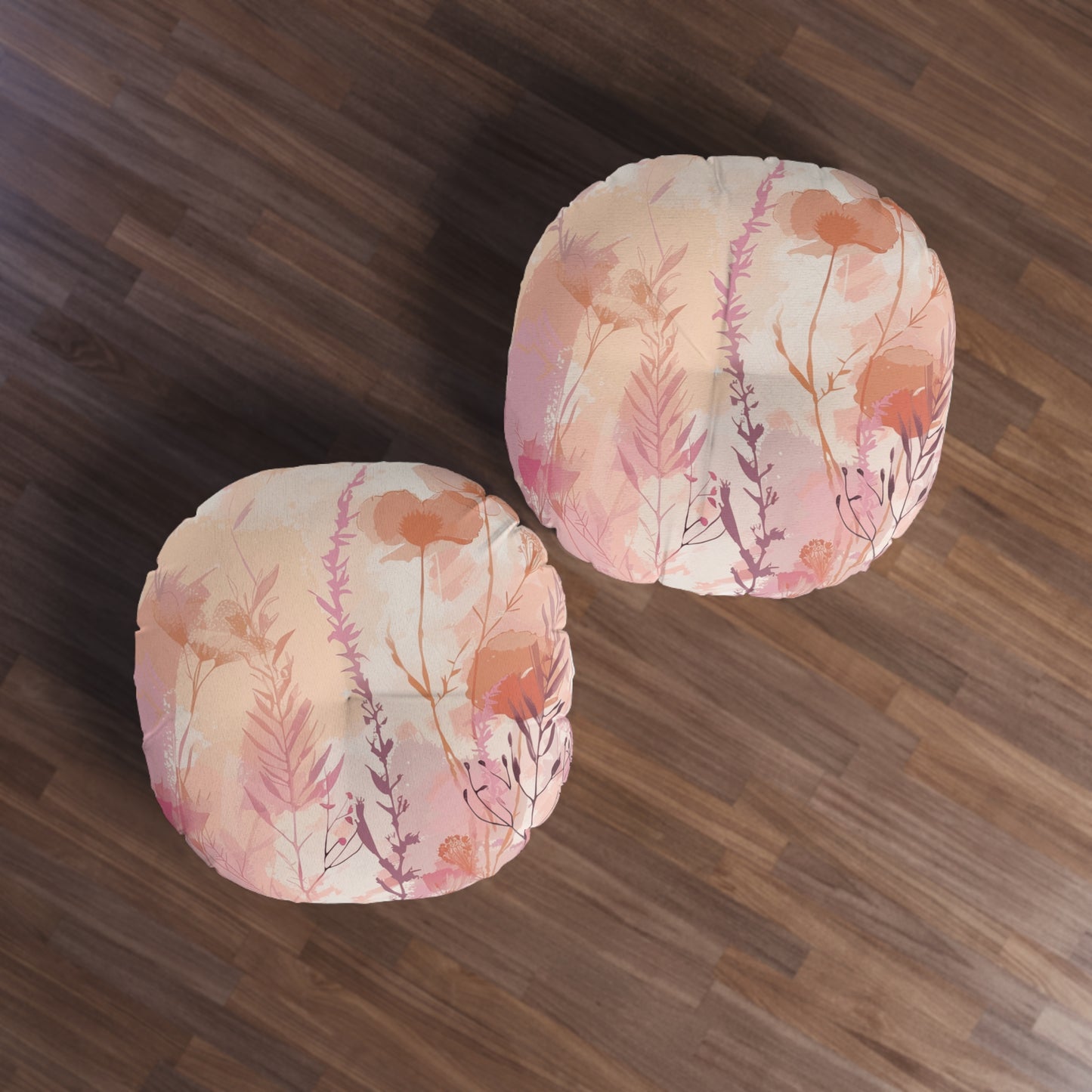 Boho Floor Cushion | Round Tufted Meditation Pillow | Botanical Home Decor