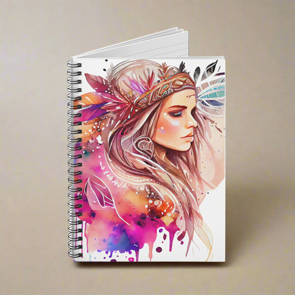 Boho Spiral Notebook | Bohemian Journal | Manifestation Gratitude Writing Pad