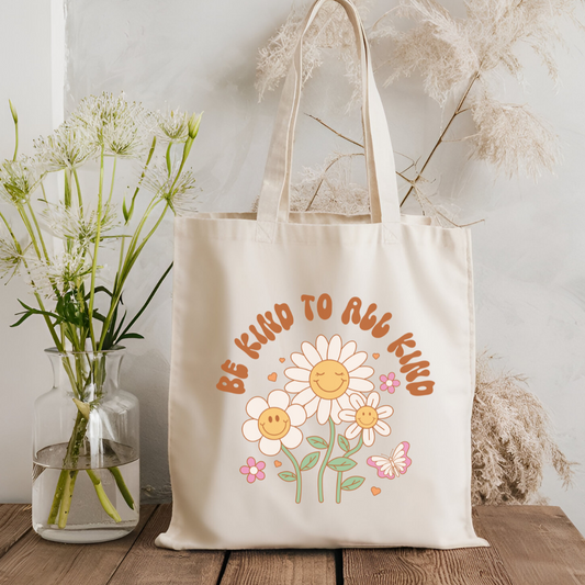 Be Kind Tote Bag | Organic Cotton Eco-Friendly Shopper | Spiritual Boho Bag