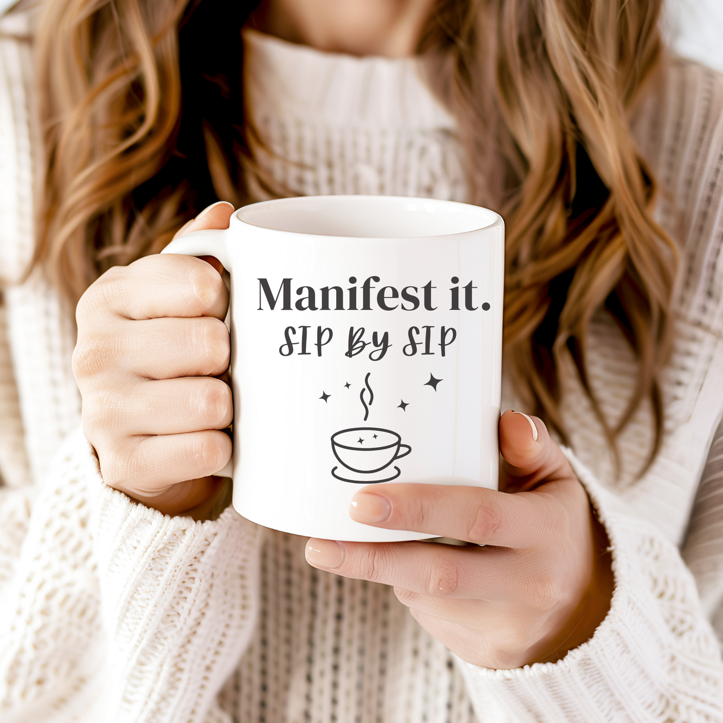 Manifestation Mug | Sip by Sip Coffee Cup | Law of Attraction Spiritual Gift