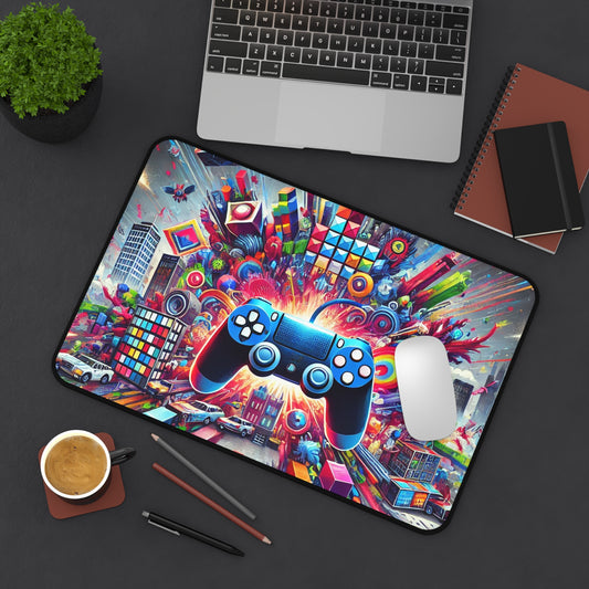 Vibrant Gaming Desk Mat – XL Mouse Pad with Controller Design | Non-Slip & Water-Resistant
